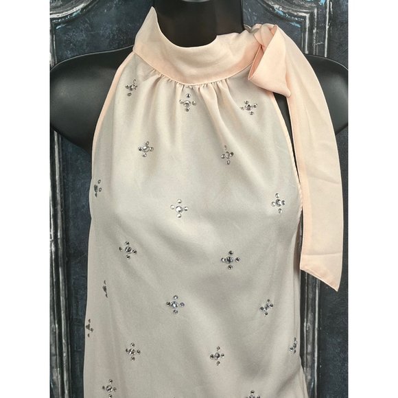 Woman's Halter Tie-Neck Rhinestone Top, New York & Company, Medium - Picture 2 of 11